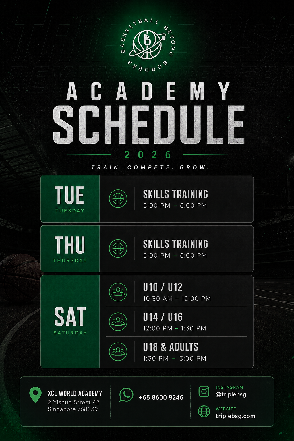 Academy Schedule 2026